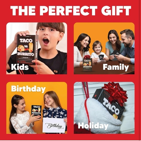 Taco vs Burrito Strategic Card Game Family Age 6+, 2-4 Players, 15 Min Play - Picture 8 of 10